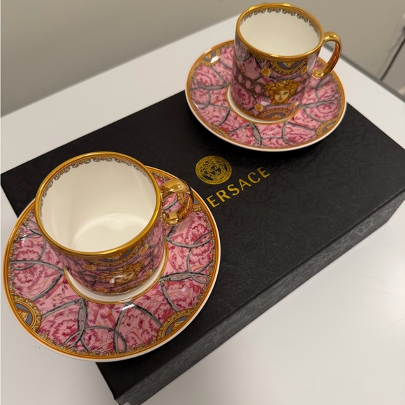 Versace Pink and Gold Teacup Set - Picture 5 of 7